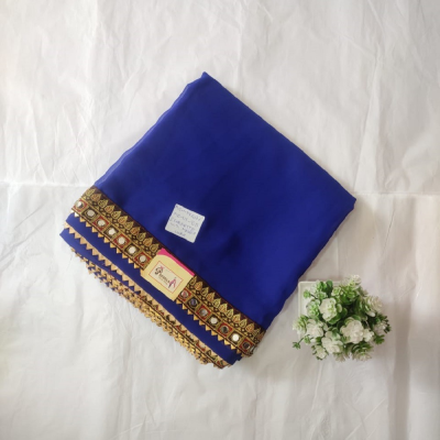 Georgette saree  with mirror work