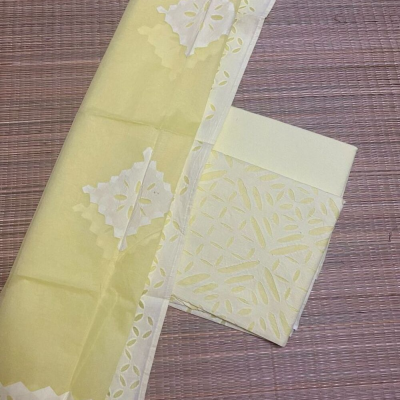 Applique Work Cotton Dress Material