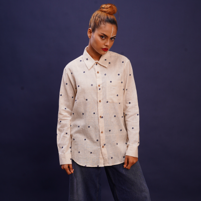 KalaCotton Mirror Work Everywhere Shirt
