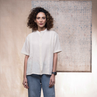 Cotton Cloud Pintucked Shirt 2