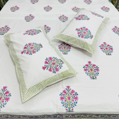 Premium Cotton Handblocked Bedsheets