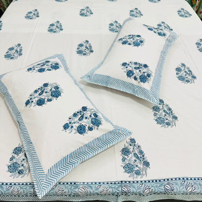 Premium Cotton Handblocked Bedsheets