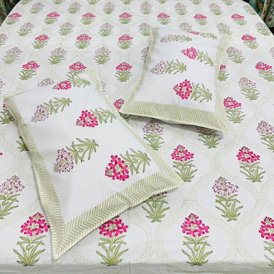 Premium Cotton Handblocked Bedsheets
