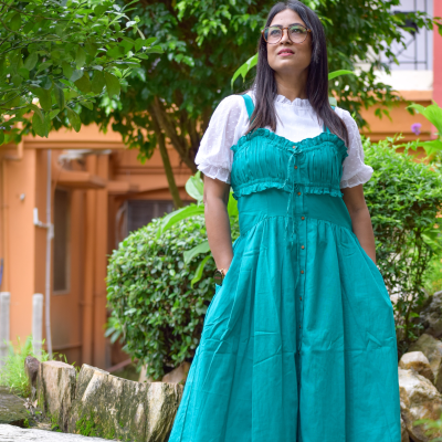 INAMORATA’S TALE ll ~ Front Lace & Buttoned Suspender Dress