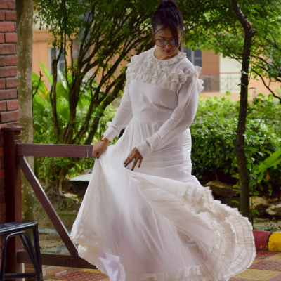MEDITERRANEAN WINDS-Muslin Cotton Long Boho Dress