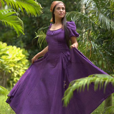 MONSOON’S DANCE II ~ Premium Handwoven Cotton Layered Corset Shape Maxi Dress.