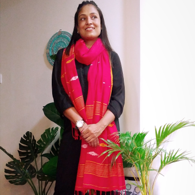 LAALIN ~ HANDWOVEN PURE JAMDANI DESIGNER STOLE...A CLASSIC STYLE STATEMENT.