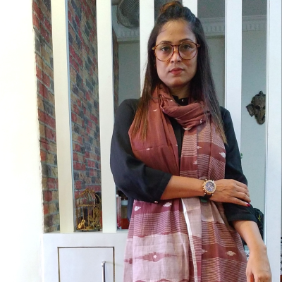 KHAYAL ~ HANDWOVEN PURE JAMDANI DESIGNER STOLE...A CLASSIC STYLE STATEMENT.