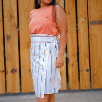 Laos Wrap Skirt | Cotton-Linen fabric