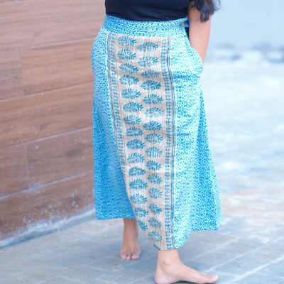 Anat Skirt |  Crafted from a pre-loved handwoven saree | Long skirt