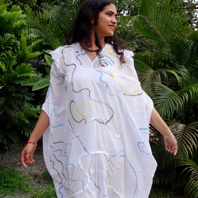 DC 'Path to Infinity' Mid-length dress| Anti-fit, Zero-waste design