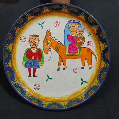 Royal Family Journey: Hand-Painted Decorative Plate
