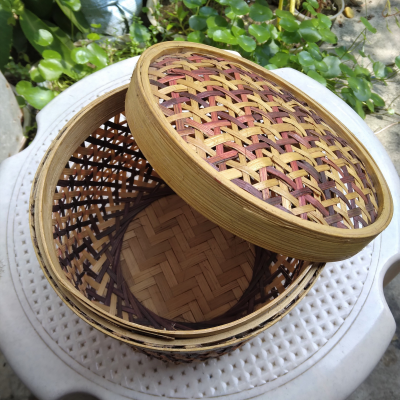 Hand made Bamboo Gift Decorative Basket