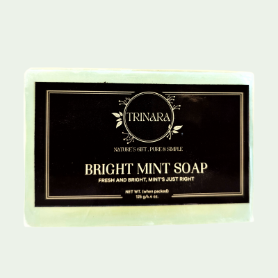 BRIGHT MINT HANDMADE PURE SOAP-125gm
