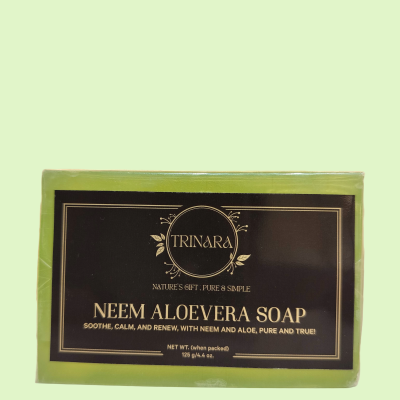 NEEM ALOE VERA BODY HANDMADE PURE SOAP-125gm