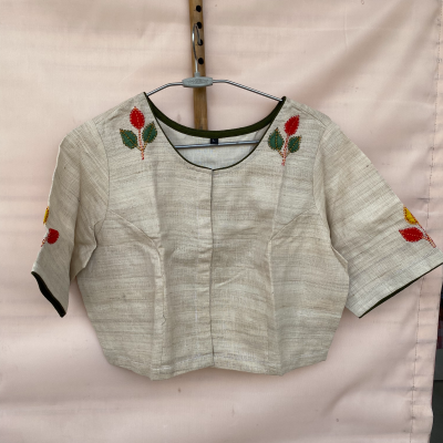 Blouse Top - Tree of Life, Khatwa on Tussar silk