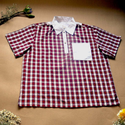 Checkered ground shirt | Patchworked shirt | Polo Shirt