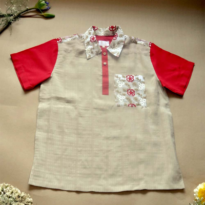Flower flame shirt | Patchworked shirt | Polo Shirt
