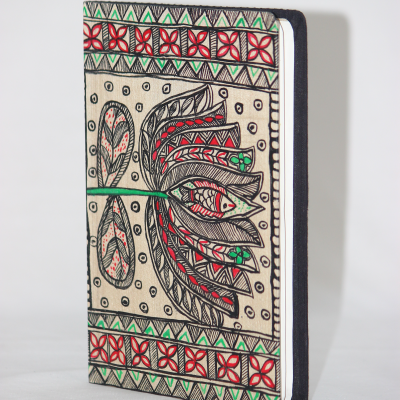 Multicolor silk handpainted madhubani painting diary