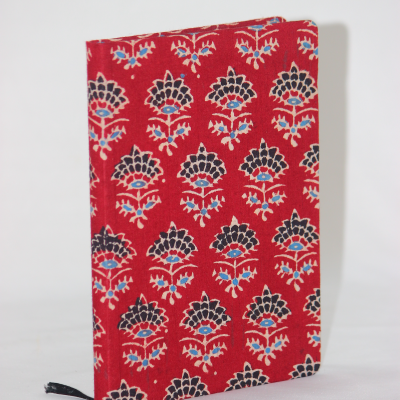 Handmade Block Print Diary Flower Block(Maroon)