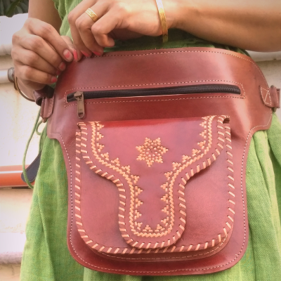 SAVILE -Handcrafted BOHEMIAN Style CRUELTY Free Leather Saddle Bag