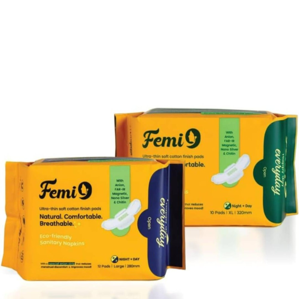 FEMI9 COMBO PACK XL ( 320mm)-10 pads in a Pack and L (280mm)12 pads in a Pack
