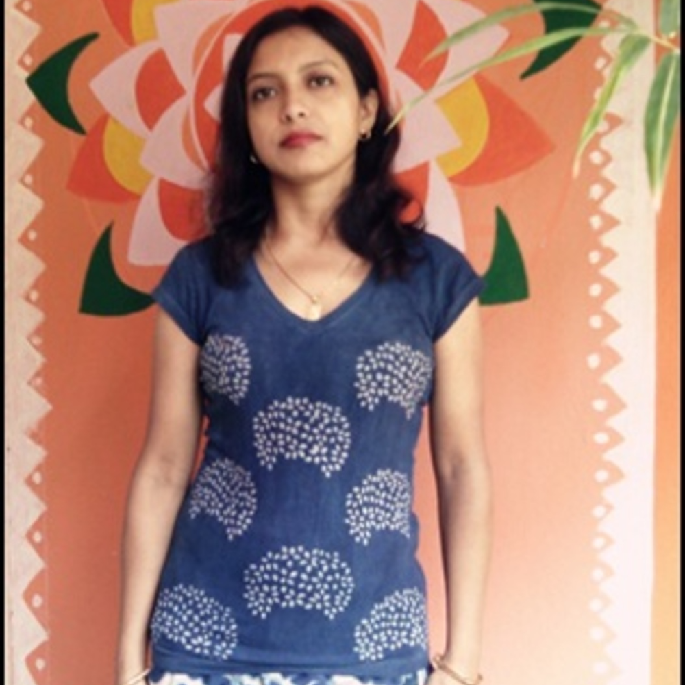 Organic Indigo Hand Dyed & tarapur Hand Block Printed Cotton T Shirt 3
