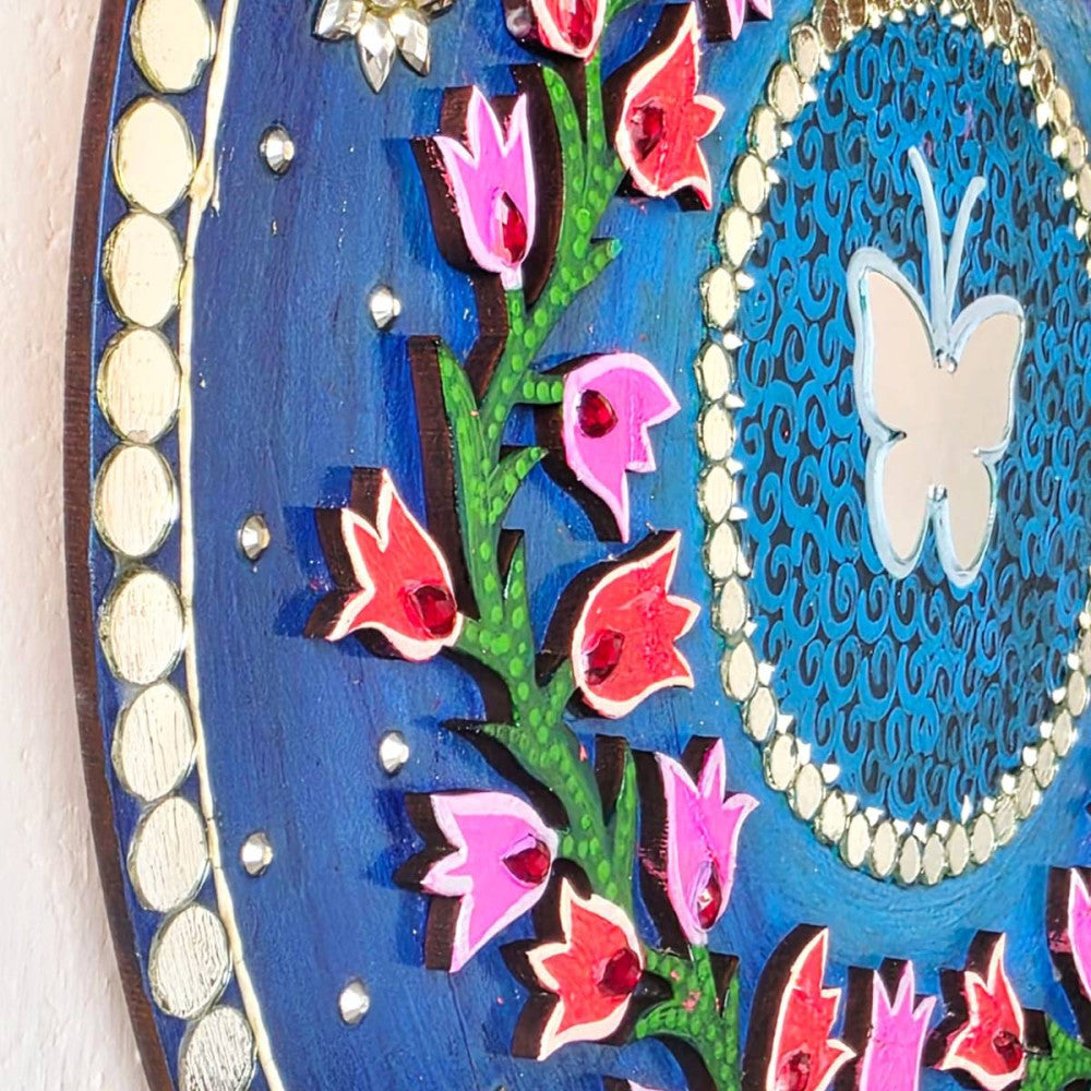 12in/30cm MDF round butterfly 3D attractive wall decor