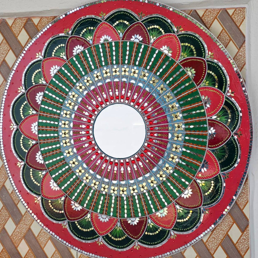 24in/60cm LIPPAN THREAD ROUND WALL HANGING DECOR