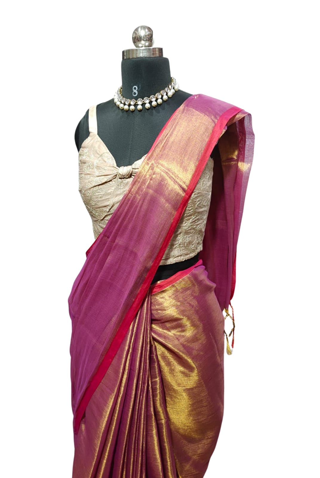 Plain Raw Silk Saree