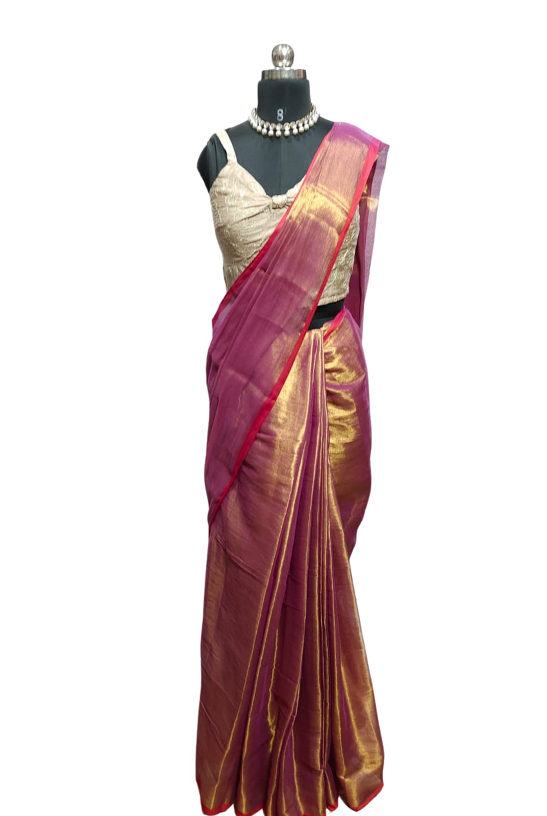 Plain Raw Silk Saree