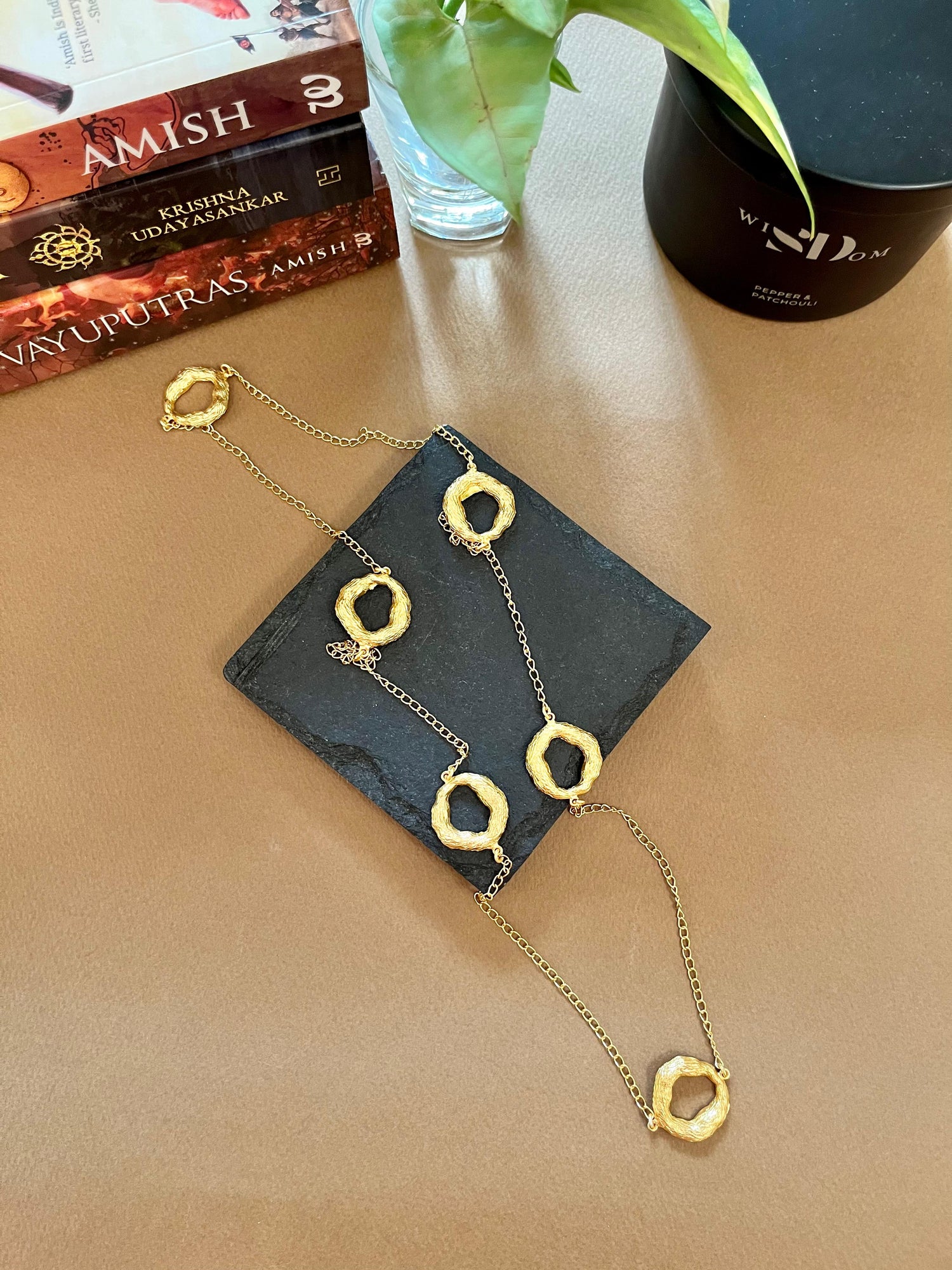 Long Brass Necklace