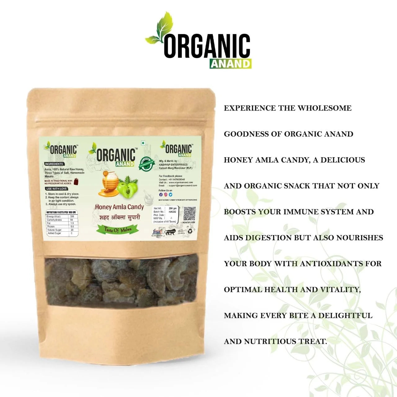 Dry Amla Candy & Honey Amla Candy 100% Natural (200 Gram Each)
