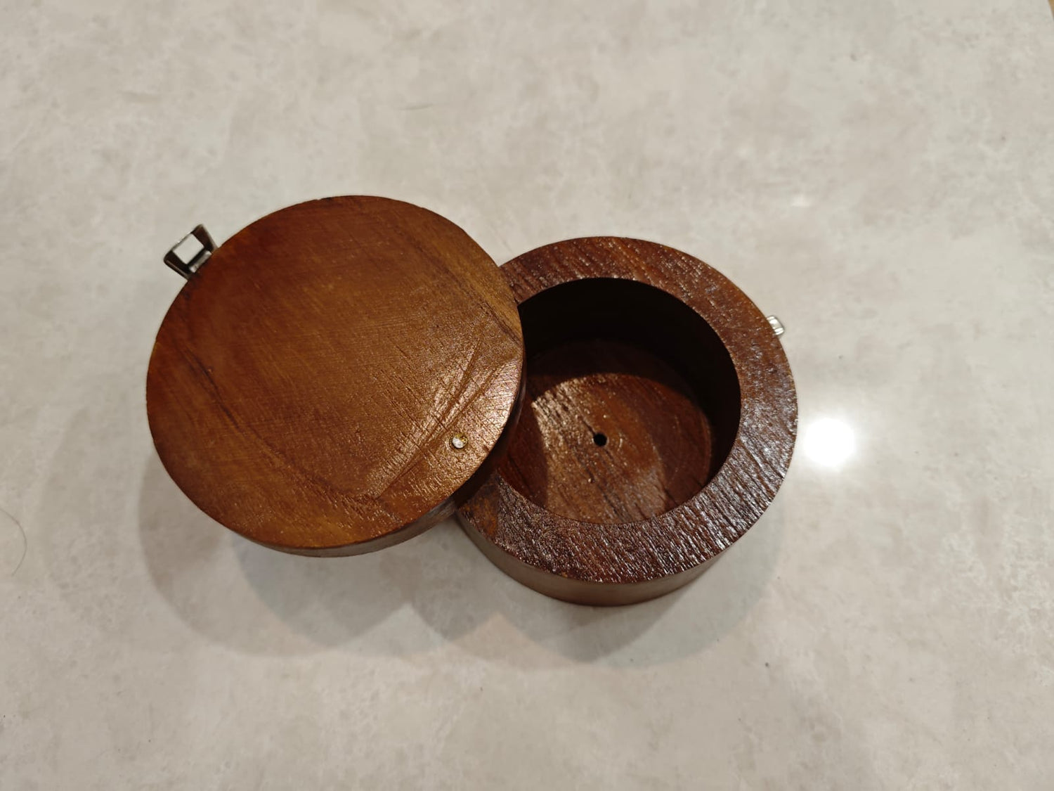 Teakwood Round box