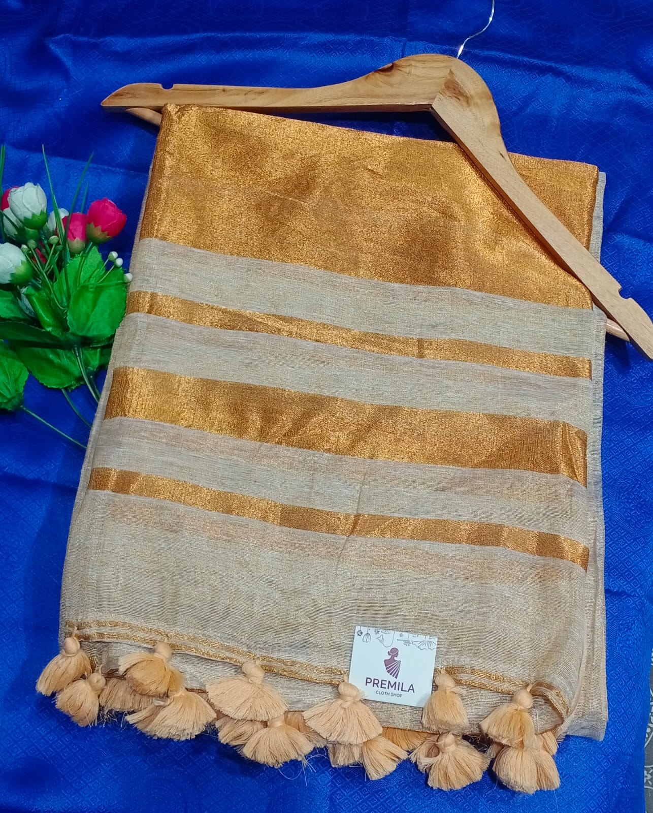 Linen Tissue saree