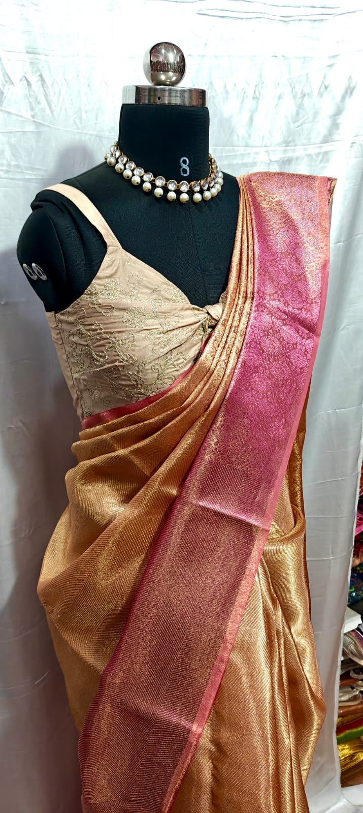 Jyothika  Inspired Plain Tissue Saree