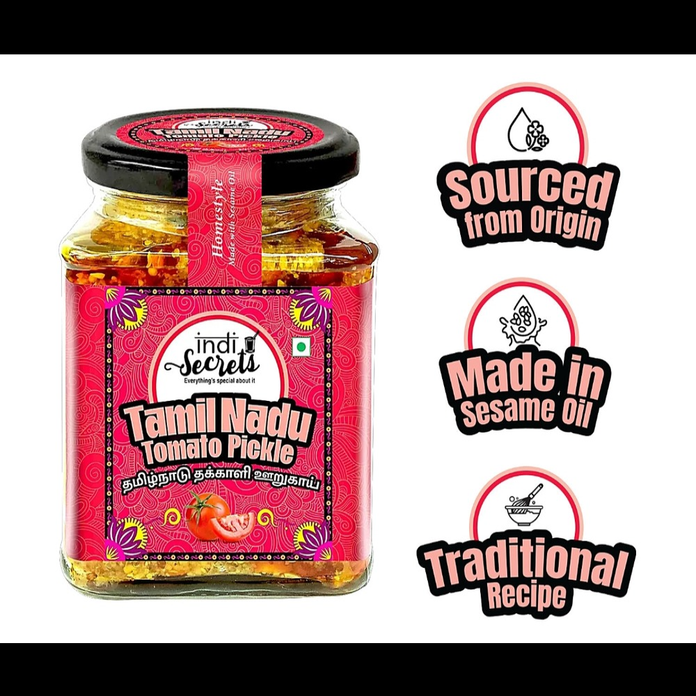 Homemade Authentic Tamil Nadu Tomato Pickle - 250g