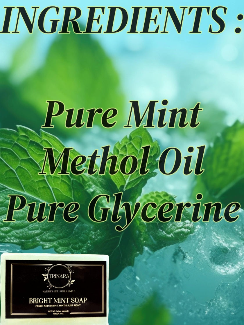 BRIGHT MINT HANDMADE PURE SOAP-125gm