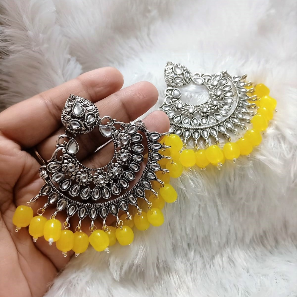 Yellow Chaandbaali earing - Mnkriern1b2