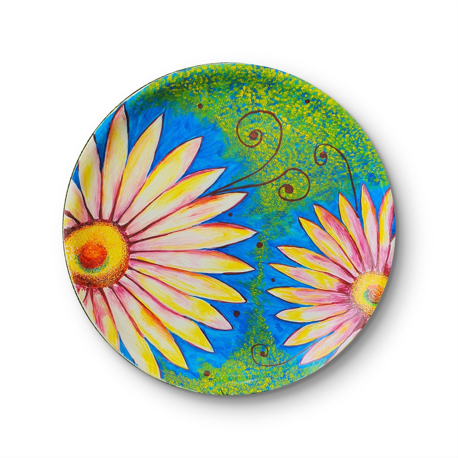 The white flower Plate Art