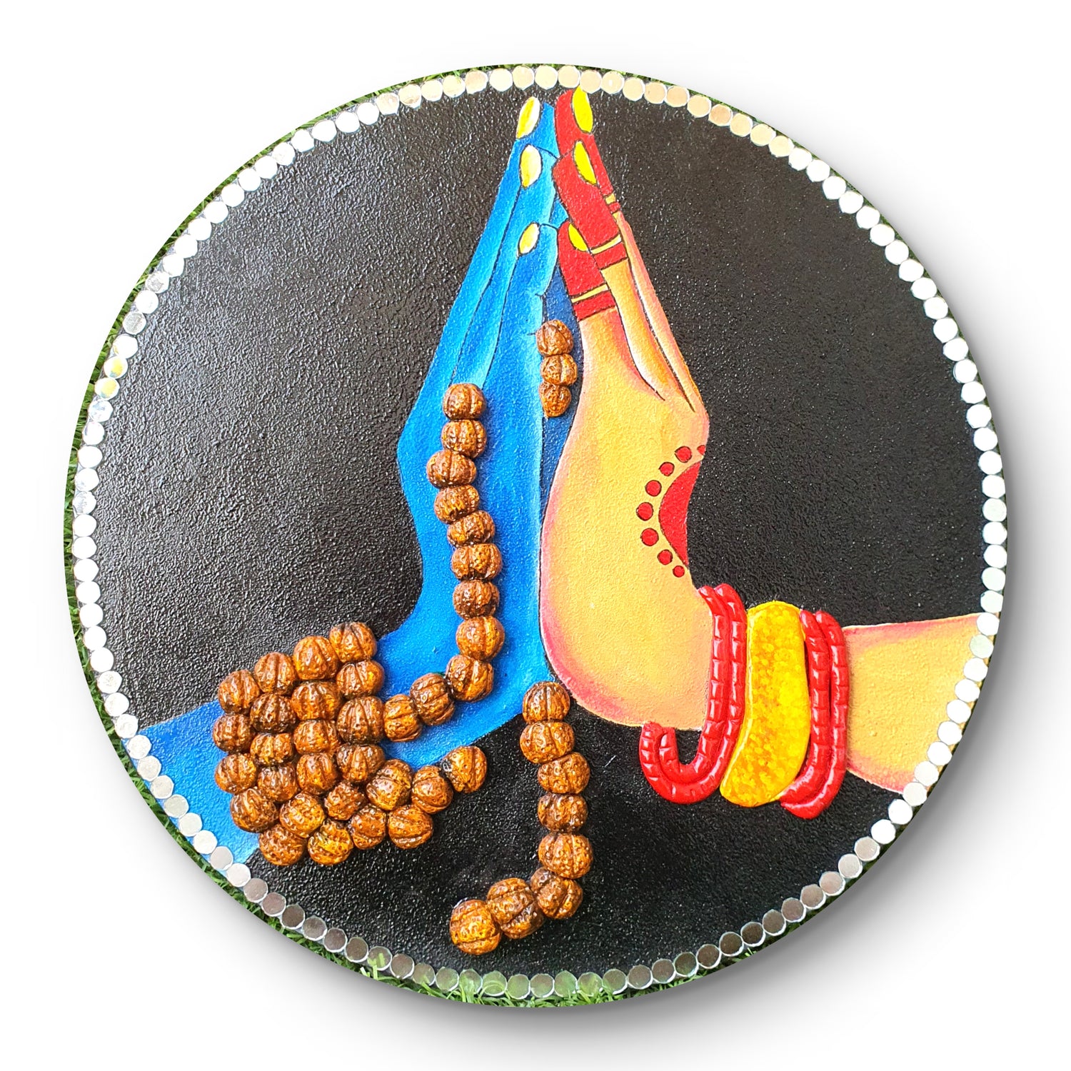 Namskaram Mudra of Lord Shiva and Parvati Painting wall decor