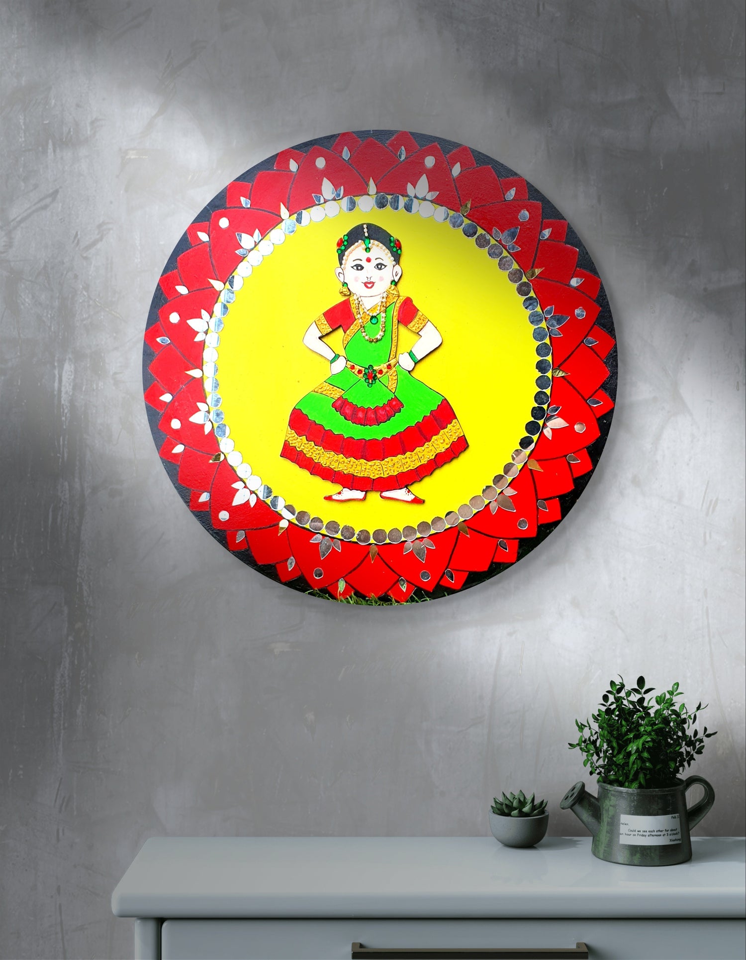 The Indian Classical Dancing Girl wall Décor