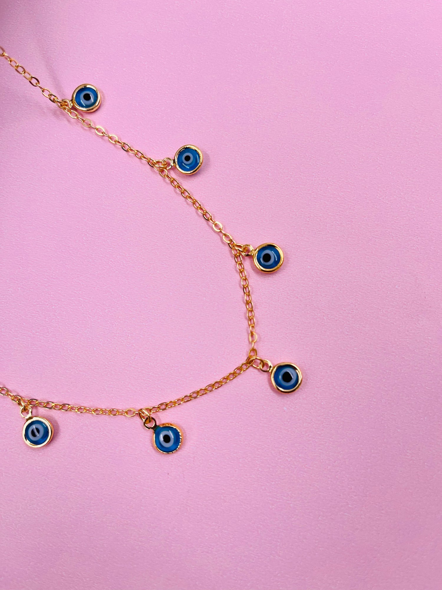 JHB Evil Eye Necklace Turkish Blue Evil Eye Necklace for Women And Girls