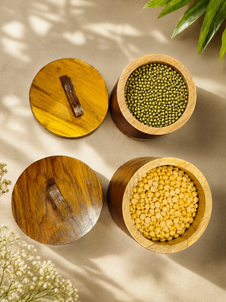 Storing Containers Teakwood 1/2 kg capacity