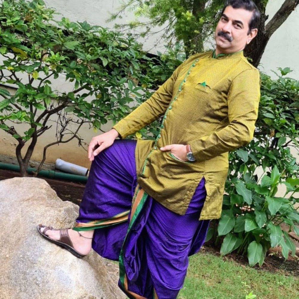 Men's coat style designer kurta with dhoti pant