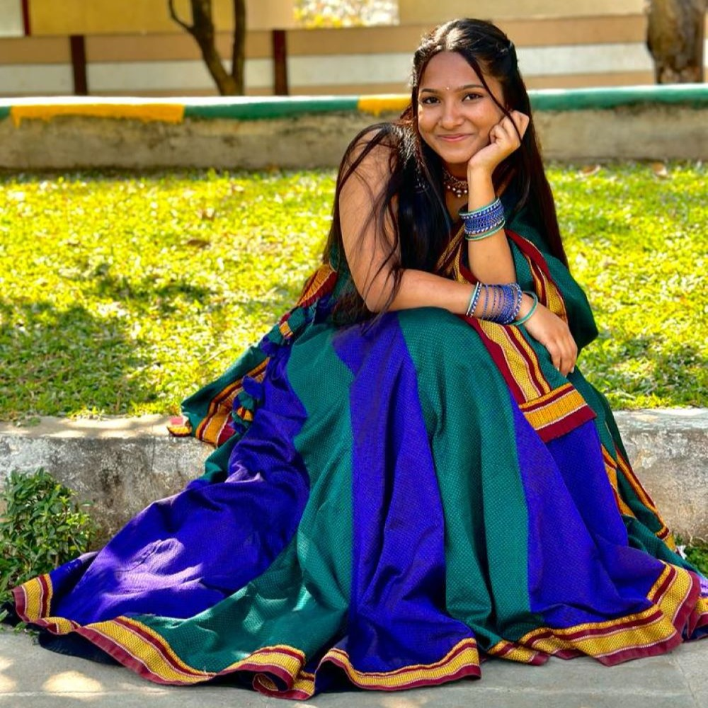 Colour combo kali lehenga in khun fabric with designer choli and dupatta