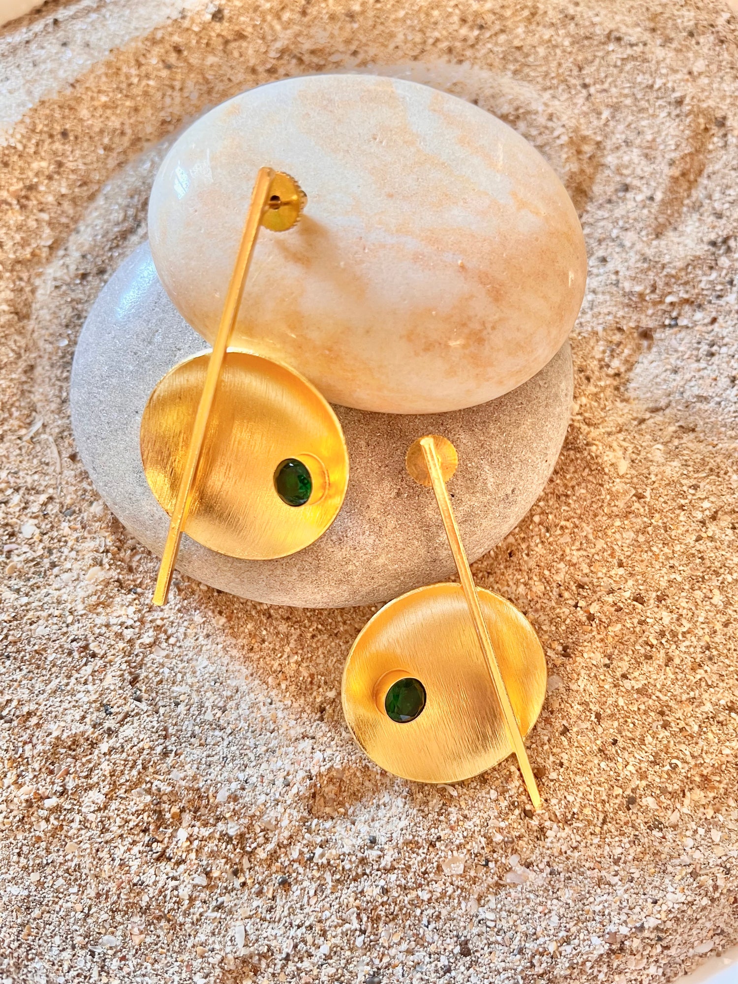 Emerald Stick Earrings