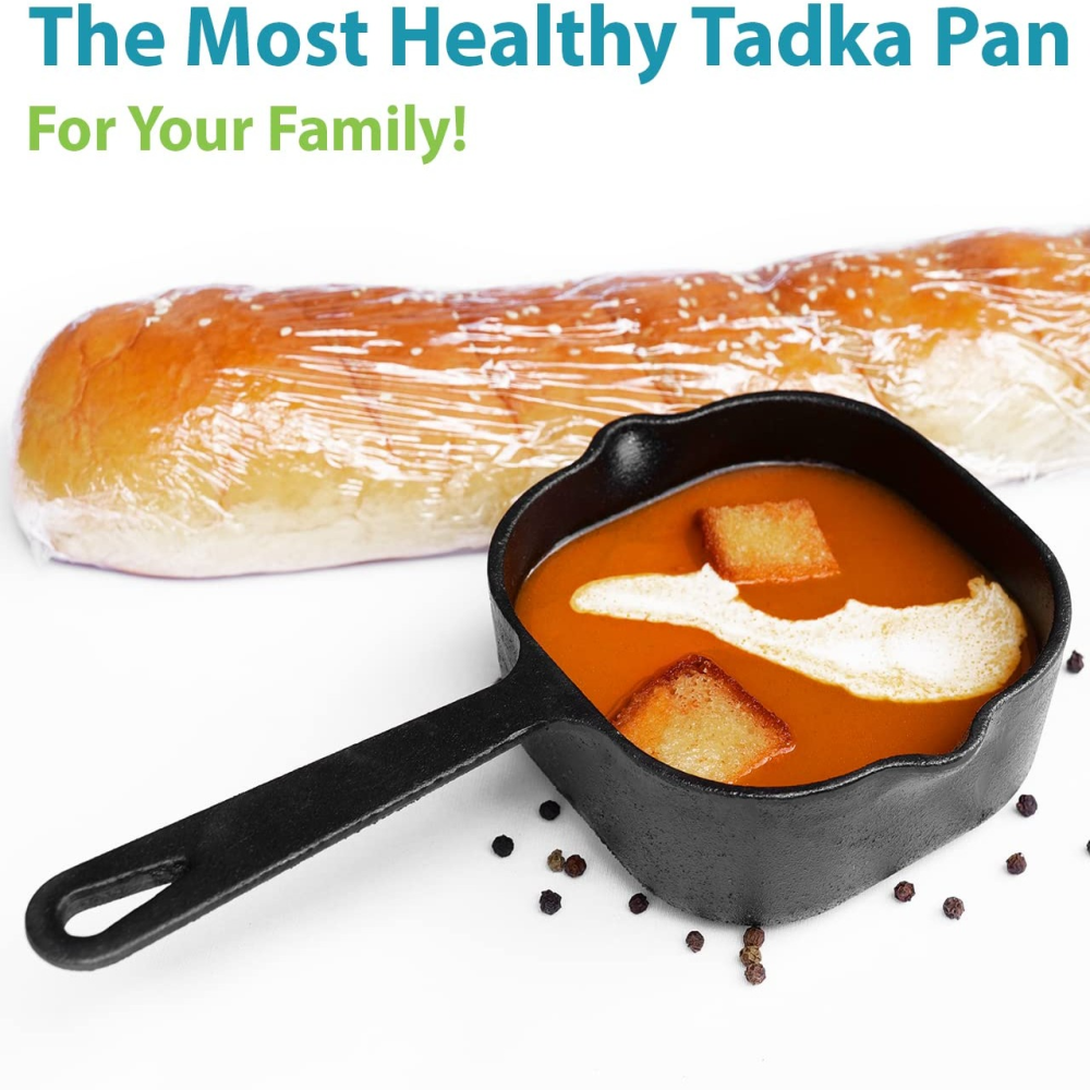 Swastha Cookware Cast Iron Square Tadka Pan