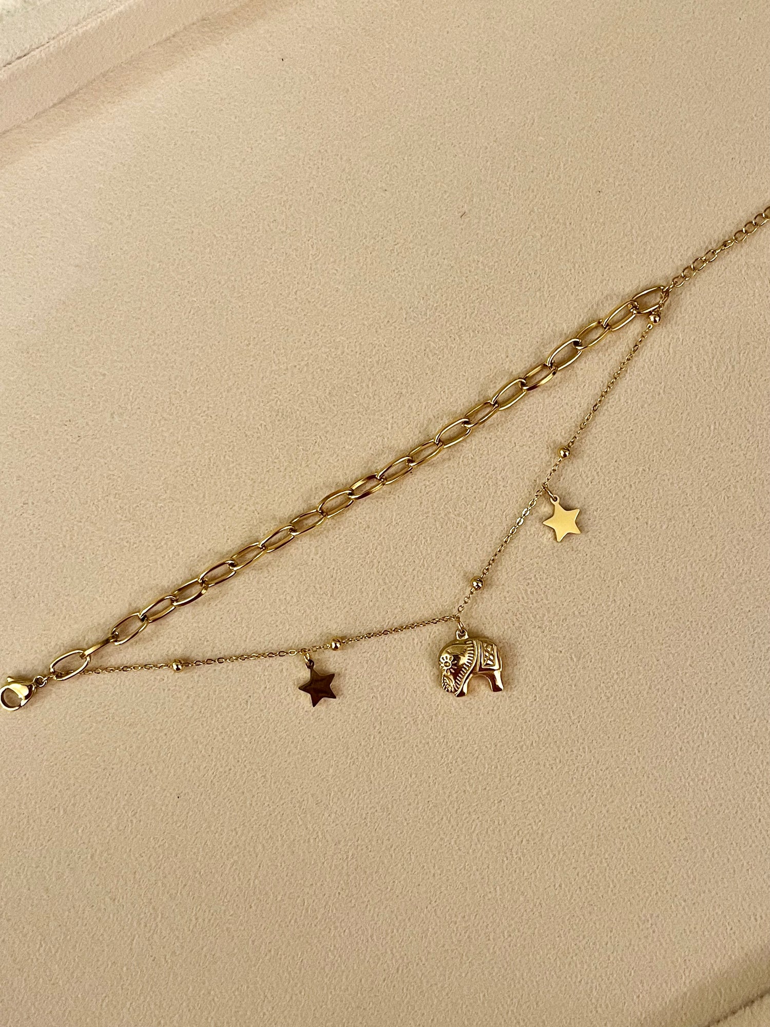 Double Layer Elephant Bracelet